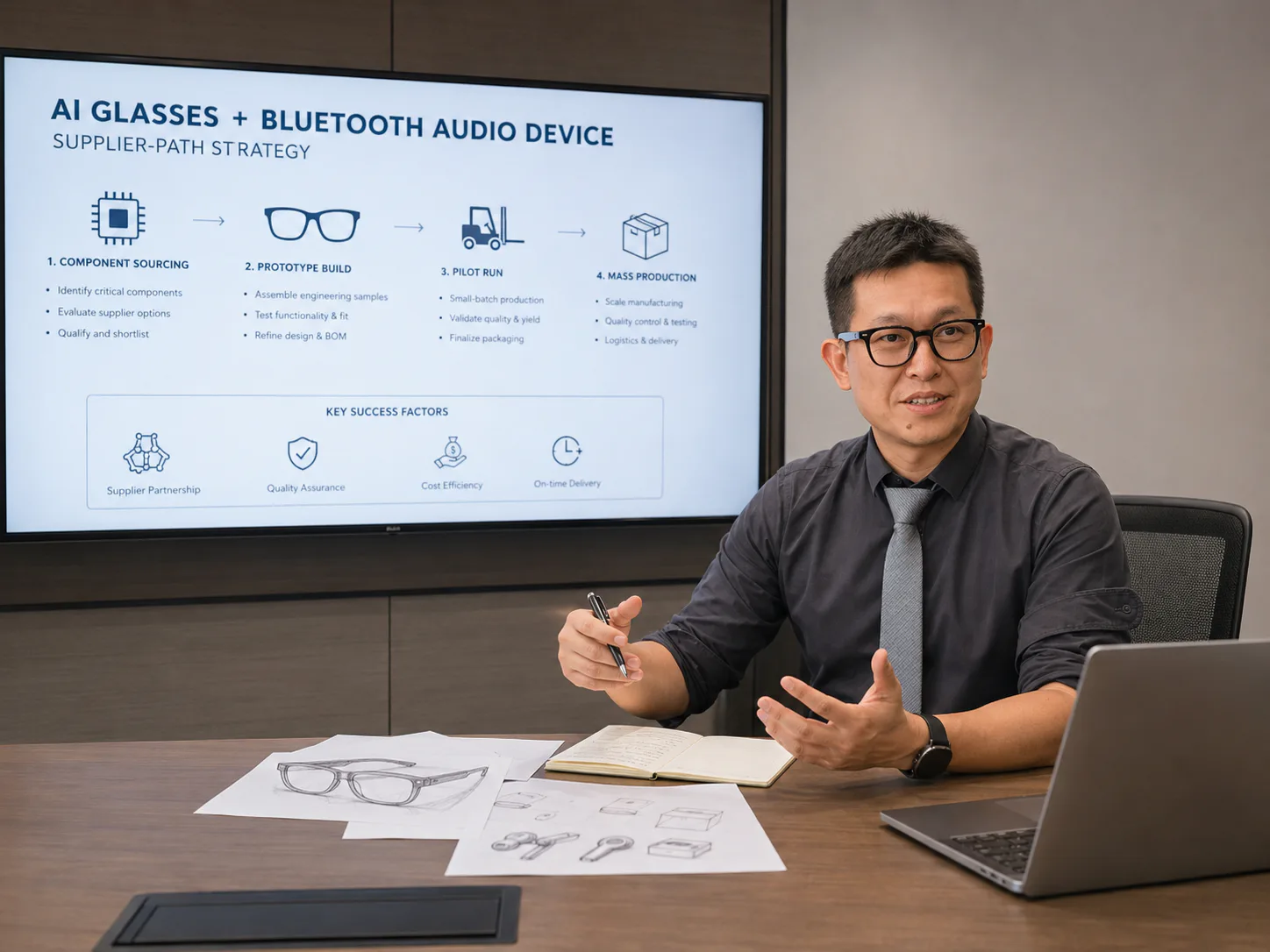 AI hardware product review workspace